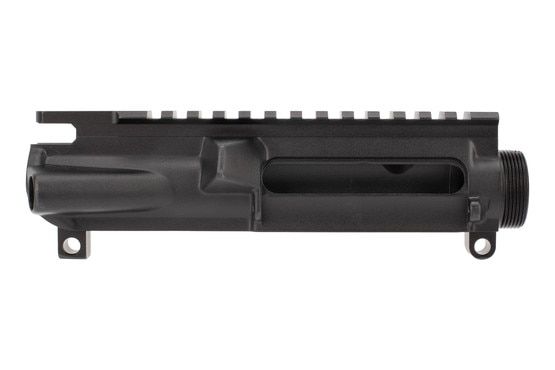 Mega Arms AR15 Stripped upper receiver is black hardcoat anodized